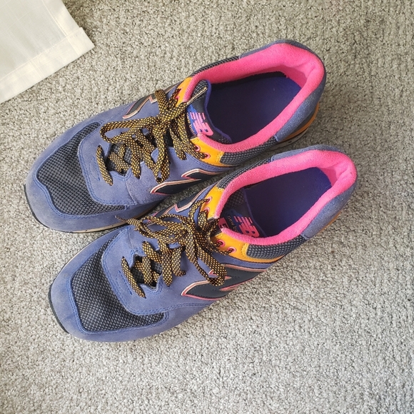 New Balance 574 Blue, Pink, and Orange  Sneakers Men's 9 - Picture 2 of 7
